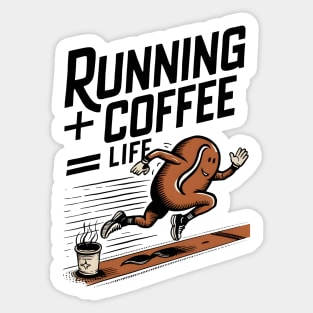 Sprint Brew: Running + Coffee = Life Design Sticker